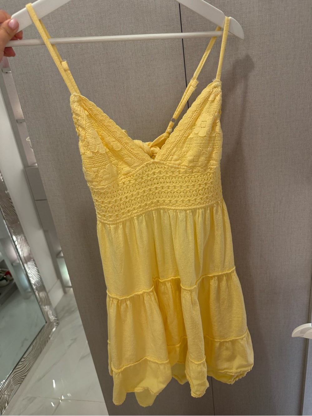 Yellow Crochet Bodice Sundress - Women